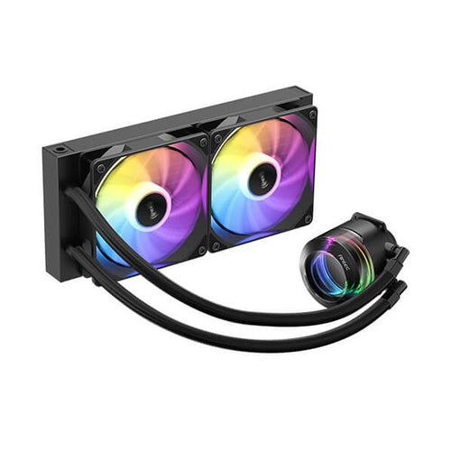 Antec Vortex Lum 240 ARGB Processore Kit di raffreddamento a liquido 12 cm Nero (Antec Vortex Lum 240 ARGB CPU Liquid Cooler - Intel & AMD Compatible, 2 x 120mm ARGB Fans, Suspended Spiral Pump Head,