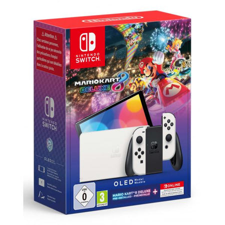 Nintendo Switch Console Oled Mario Kart 8 Deluxe + 12m Nso It