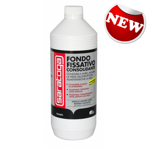 Saratoga 1lt fondo fissativo consolidante per pittura interna esterna intonaco