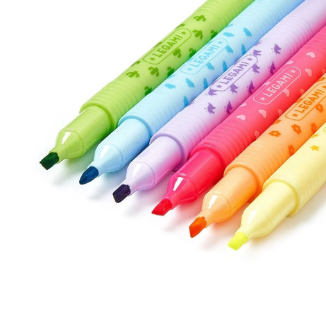Legami - Set di 6 Evidenziatori Cancellabili, Magic Highlighters