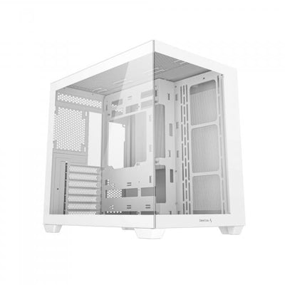 DeepCool CG530 WH Midi Tower Bianco (DeepCool CG530 Dual-Chamber Computer Case, Tempered Glass Panels, Advanced Cooling Support, Exceptional Cable Management, White)