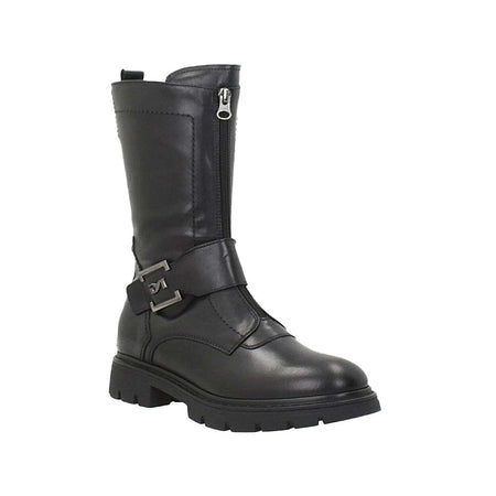 STIVALE DONNA IN PELLE CON ZIP FRONTALE NEROGIARDINI