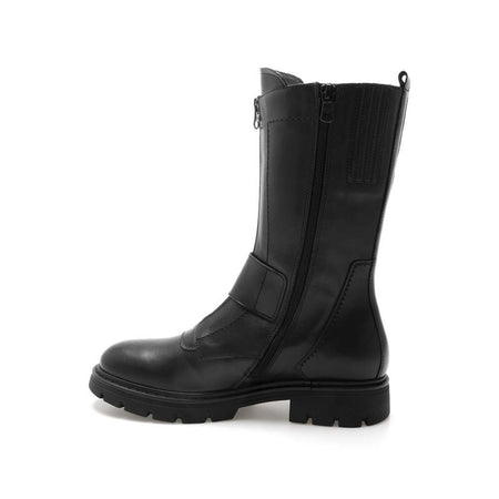 STIVALE DONNA IN PELLE CON ZIP FRONTALE NEROGIARDINI