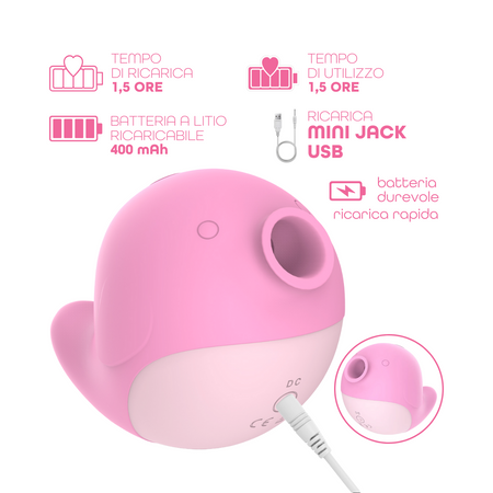 Succhia Clitoride con Vibrazione Stimolatore 2in1 Vibratore Multifunzione Vagina