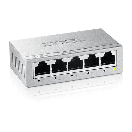 ZYXEL SWITCH UNMANAGED GS-105B V5 , 5 PORTE GIGABIT, CHASSIS METALLO, DESKTOP