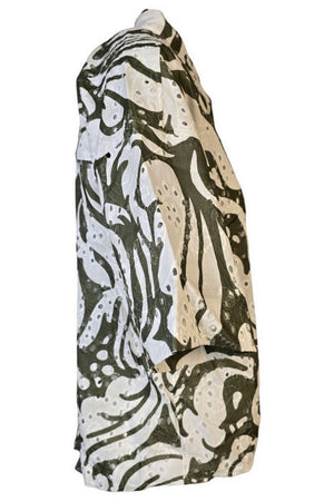 Caliban Camicie Militare/bianco da donna