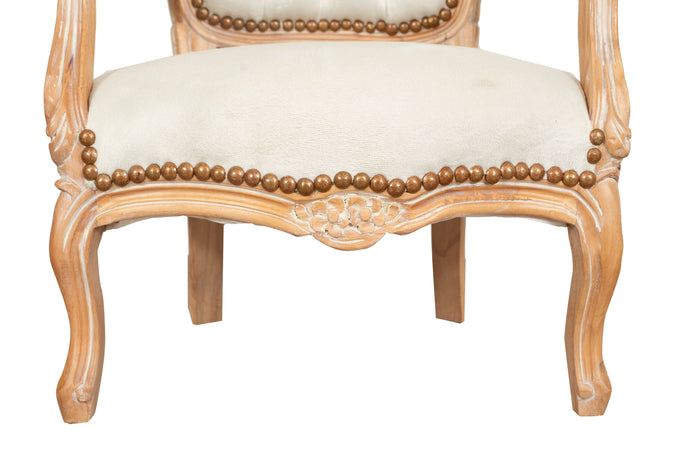 Biscottini POLTRONA DA BAMBINO STILE FRANCESE LUIGI XVI IN LEGNO MASSELLO DI FAGGIO Sedia