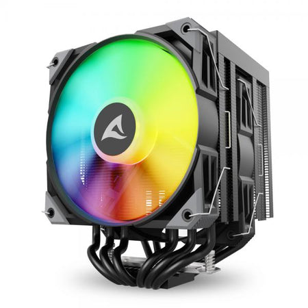 Sharkoon A60 RGB Processore Raffreddatore d'aria 12 cm Nero 1 pz (Sharkoon A60 RGB Processor Luftk?ler 1)