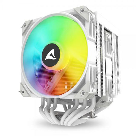 Sharkoon A60 RGB Processore Raffreddatore d'aria 12 cm Bianco 1 pz (Sharkoon A60 RGB Processor Luftk?ler 1)