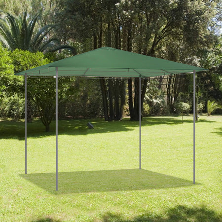 Gazebo da Giardino 3x3mt Copertura in poliestere resistente, Struttura Acciaio Verde