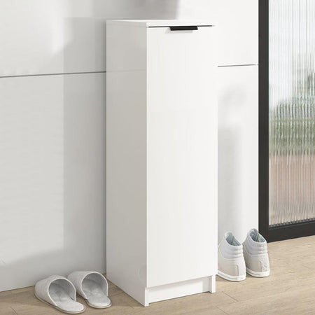 Mobile Scarpiera 6 Ripiani in Legno MDF 30x35 H 100 cm Multiuso Bianco Moderno