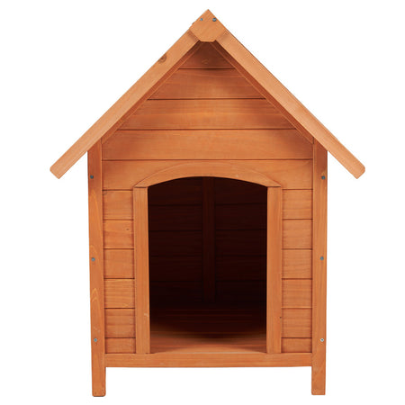 Cuccia per Cani in Legno Rialzata da Esterno Tetto impermeabile Ingresso ad arco