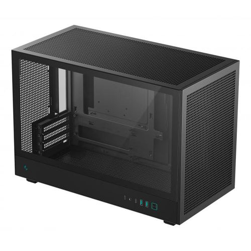 DeepCool CH260 Micro Tower Nero (DeepCool CH260 Micro-ATX Case, High-Airflow Compact PC Case with Tempered Glass Panel, USB-C Port, Supports 360mm Radiator, ATX PSU, Black)