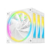 DeepCool FL12R WH-3 IN 1 Case per computer Ventilatore 12 cm Bianco 3 pz (DeepCool FL12 120mm PWM 3 Pack Reverse White Fan - High Performance, Low Noise, Fluid Dynamic Bearing, 36 ARGB LEDs, 500-2150