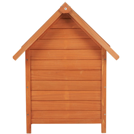 Cuccia per Cani in Legno Rialzata da Esterno Tetto impermeabile Ingresso ad arco