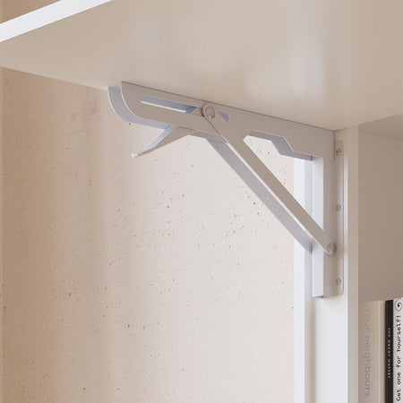 Scrivania Salvaspazio Pieghevole Ribalta Ufficio Camera Ingresso 64 cm Bianca