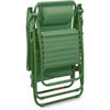 Sedia Sdraio Cordonata Gravità Zero Reclinabile Pieghevole Poggiatesta Verde