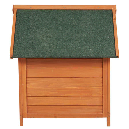 Cuccia per Cani in Legno Rialzata da Esterno Tetto impermeabile Ingresso ad arco