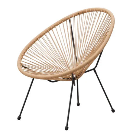 Set Patio in Polyrattan con 2Sedie Tavolino per Giardino Interno Esterno Moderno