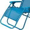 Sedia Sdraio Cordonata Gravità Zero Reclinabile Pieghevole Poggiatesta Blu