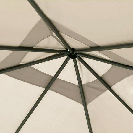 Gazebo da Giardino 3x3mt Copertura in poliestere resistente, Struttura Acciaio