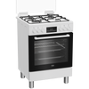 Beko Cucina A Gas 4 Bruci.fornoelet.vent.66lt 60x60 Bianco Fbe62310gw