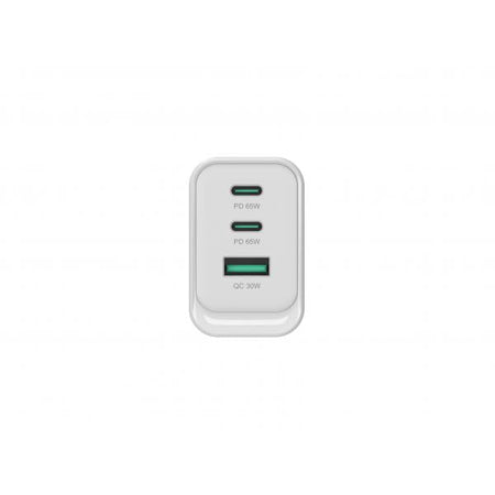 ALIMENTATORE 65W GAN 3 PORTE W 2*USB C+1*USB A QC+PD3.0