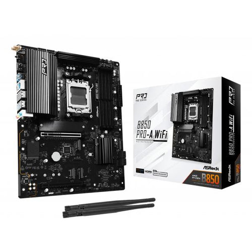 MB Asrock AM5 B850 Pro-A WiFi- 4*DDR5 4*SATA3- 4*M.2- HDMI- Type-C- WiFi 6E + BT- ATX