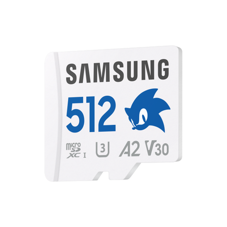Samsung Sonic PRO Plus è una scheda MicroSDXC da 512GB con velocità di lettura fino a 180 MB/s e scrittura fino a 130 MB/s. Offre prestazioni U3 V30 A2 ideal