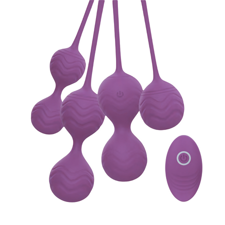 Palline Vaginali Vibranti Set in Silicone Medicale con Telecomando Kegel Pelvico