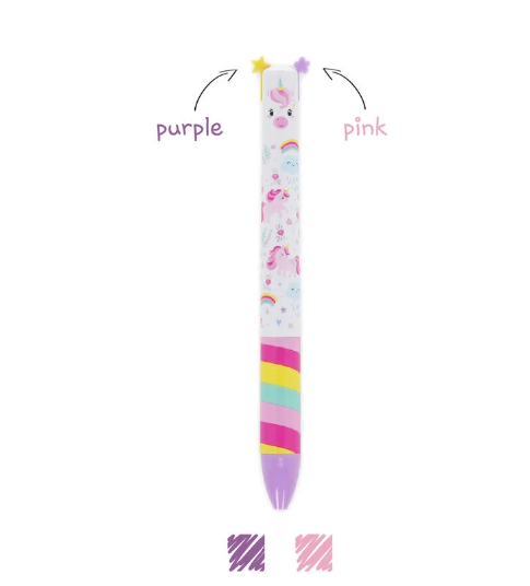 Penna a Sfera a Due Colori - Click&Clack - Unicorn