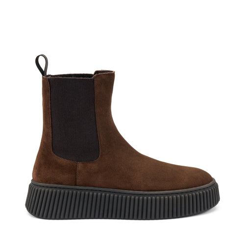 Frau beatles donna in pelle scamosciata marrone 40A5