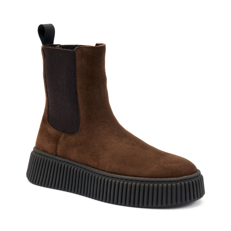 Frau beatles donna in pelle scamosciata marrone 40A5