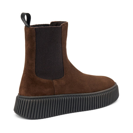 Frau beatles donna in pelle scamosciata marrone 40A5