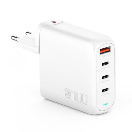 4smarts 545100 Caricabatterie per dispositivi mobili Universale AC Interno (LADEGER. FLEX PRO 100W WEI - 3USB-C+1USB-A TRAVEL)