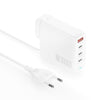 4smarts 545100 Caricabatterie per dispositivi mobili Universale AC Interno (LADEGER. FLEX PRO 100W WEI - 3USB-C+1USB-A TRAVEL)