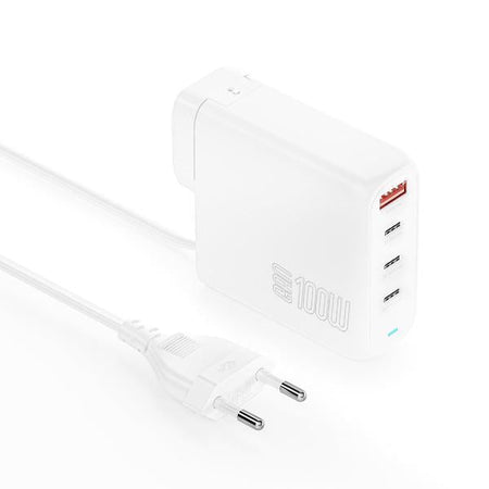 4smarts 545100 Caricabatterie per dispositivi mobili Universale AC Interno (LADEGER. FLEX PRO 100W WEI - 3USB-C+1USB-A TRAVEL)