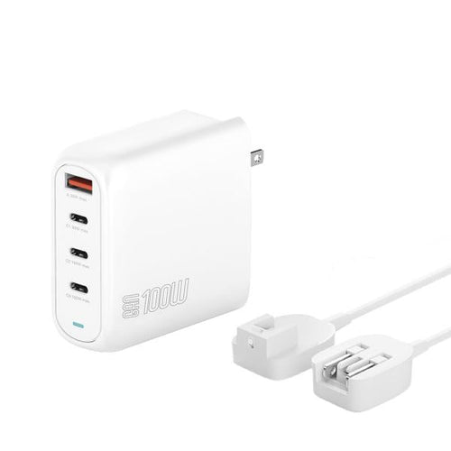 4smarts 545100 Caricabatterie per dispositivi mobili Universale AC Interno (LADEGER. FLEX PRO 100W WEI - 3USB-C+1USB-A TRAVEL)