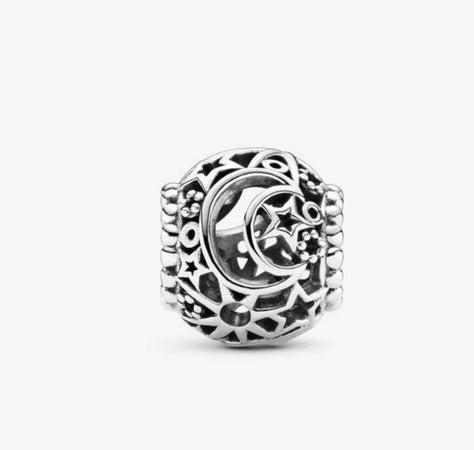 Pandora - Charm Openwork Sole, Stelle e Luna