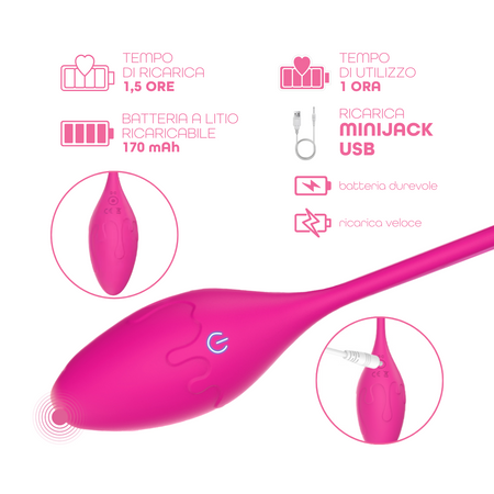 Ovetto Vibrante con App Vibratore Vaginale Indossabile Sex Toy per Coppia USB