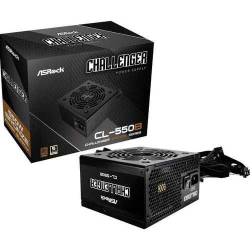 Asrock CL-550B Challenger alimentatore per computer 550 W 20+4 pin ATX ATX Nero (ASROCK Challenger CL-550B Netzteil 550)