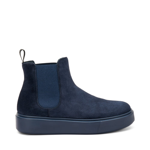 Frau beatles donna casual in pelle scamosciata blu 41A2