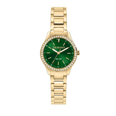 Orologio TRUSSARDI donna T-sky acciaio dorato / verde