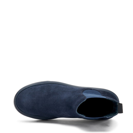 Frau beatles donna casual in pelle scamosciata blu 41A2