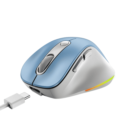 GENIUS MOUSE WIR. ERGO 9000S PRO MINI RGB BT DUO WIRELESS (BT +2.4Ghz) LIGH