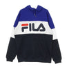 FILA Felpa Leggera Cappuccio Uomo Men Night Blocked Surf the Web/black Iris/bright White da uomo