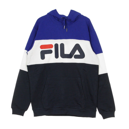FILA Felpa Leggera Cappuccio Uomo Men Night Blocked Surf the Web/black Iris/bright White da uomo