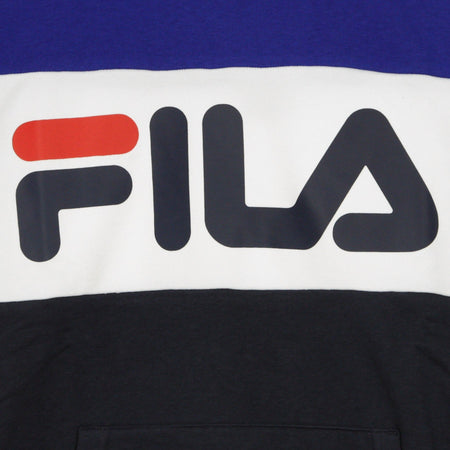 FILA Felpa Leggera Cappuccio Uomo Men Night Blocked Surf the Web/black Iris/bright White da uomo