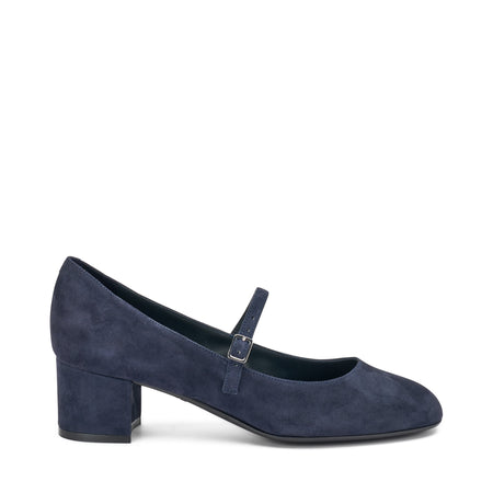 Frau Mary Jane in pelle scamosciata blu