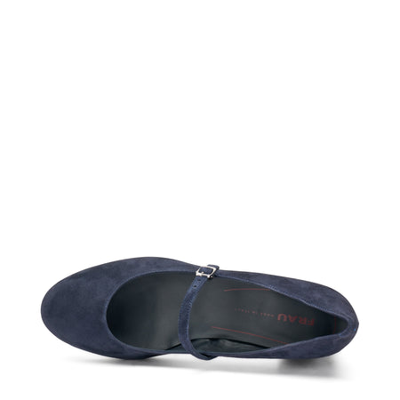 Frau Mary Jane in pelle scamosciata blu
